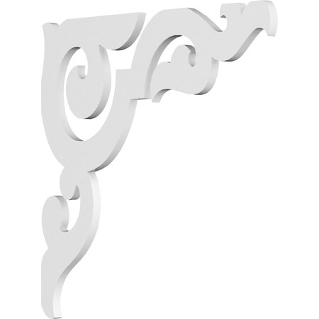 Ekena Millwork Rotherham Architectural Grade PVC Bracket, 5/8"W X 18"D X 18"H BKTP01X18X18RO